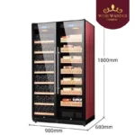 Tủ Rượu Vang Và Cigar Blue Ice Cỡ Lớn Viền Đen